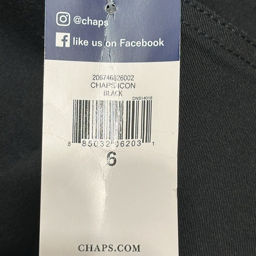 NWT Chaps Icon Black Denim Capri Pants Size 6 Coastal Resort Casual - Picture 9 of 10